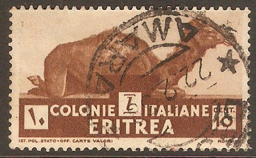 Eritrea 1933 10c Brown. SG201.